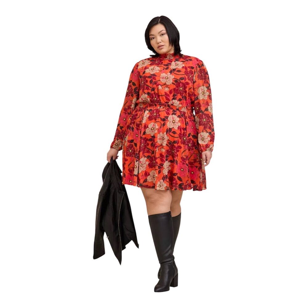 Torrid Dress Women Orange 2